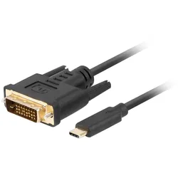 Lanberg CA-CMDV-10CU-0030-BK Videokabel-Adapter 3 m USB Typ-C DVI-D Schwarz