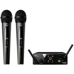 Hand Funkmikrofon-Set AKG WMS40MiniDual Übertragungsart (Details):Funk Schalter, Metallgehäuse, inkl. Windschutz WMS40MiniDualVocalSetISM