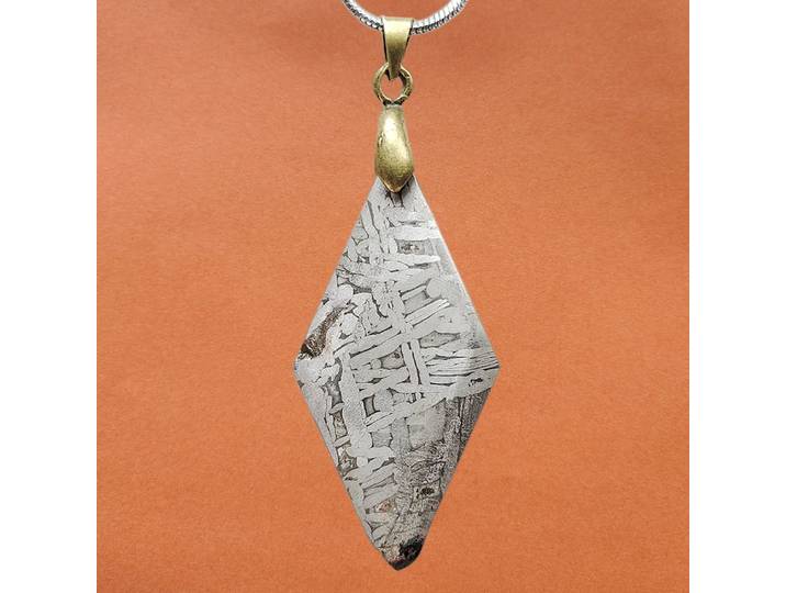 Collier pendentif météorite de fer naturel, bijoux cadeaux pour hommes et femmes