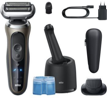Braun Series 7 72-C7200cc máquina de barbear elétrica com uma estação de limpeza e carregamento Gold 1 un.. Series 7 72-C7200cc