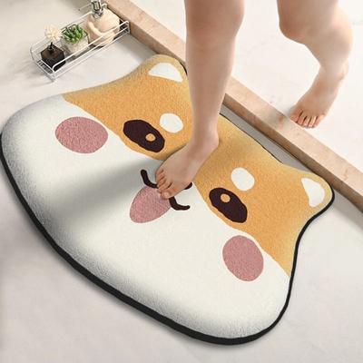 Uplift Picks Cartoon Absorbent Bathroom Floor Mat With Anti Slip Backing dog 500 Mm X 800 Mm