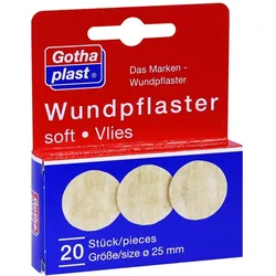 Gothaplast Wundpflaster soft Vlies 2,5cm Durchmesser 20 St
