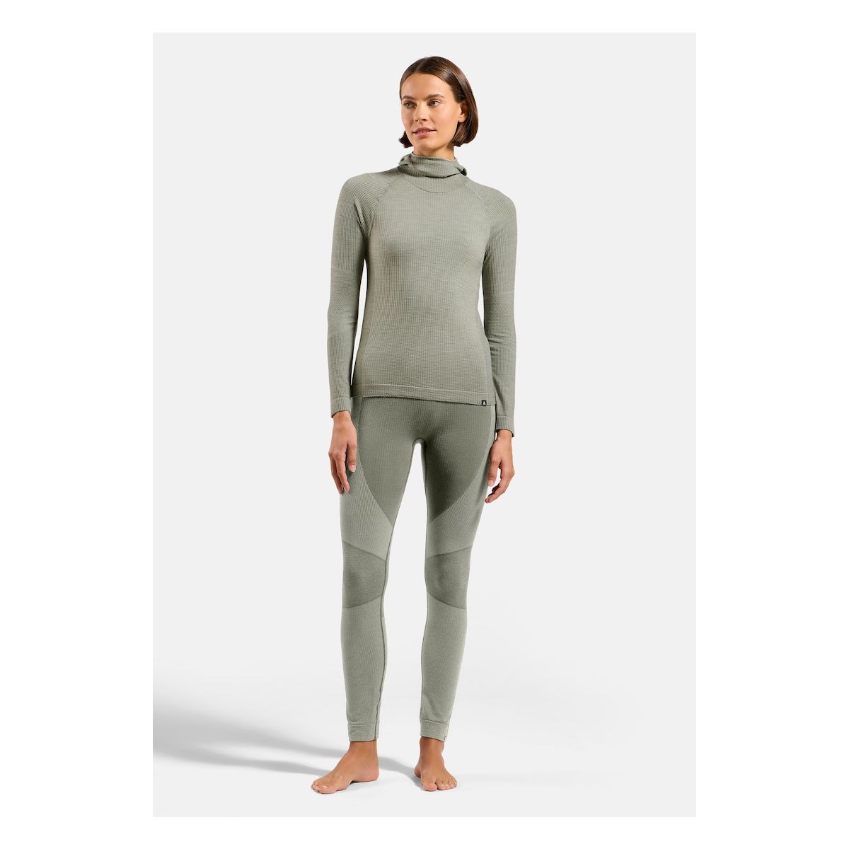 Odlo The Seamless Performance Wool Base Layer top With Facemask shadow (10876) XL 112331-10876-XL