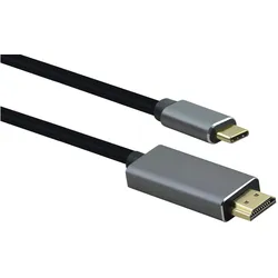 Helos HDMI (Typ A) — USB C (1.80 m), Videokabel, Schwarz