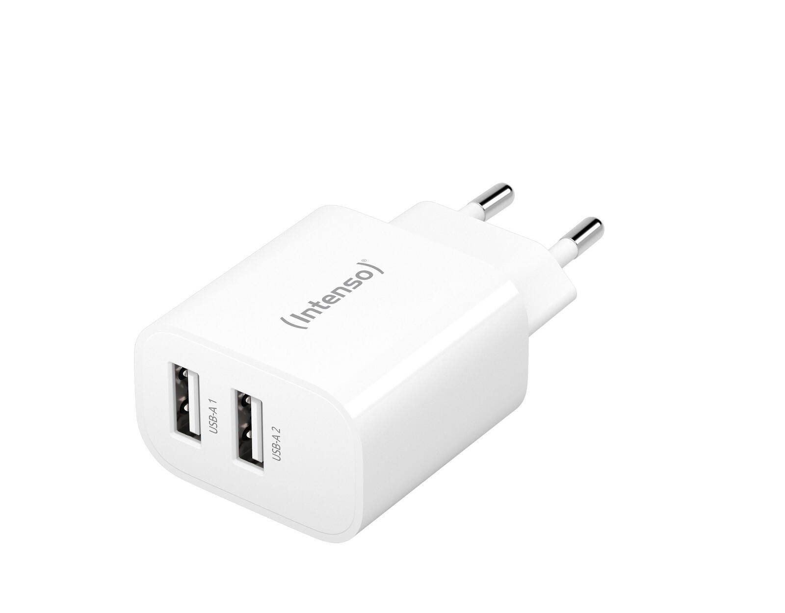 Intenso 24W 2x USB-A Ladegerät, weiß 7802412