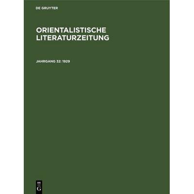 1929, Gebundene Ausgabe von , De Gruyter, 978-3-11-262197-4