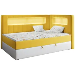 BOXSPRINGBETT JUNIOR GOLD 3 90/200 Gelb/Weiß - rechte Seite