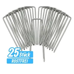 Relaxdays 500 x Bodenanker verzinkt Silber