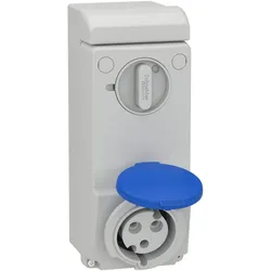 Schneider Electric 83042 Wandsteckdose verriegelt, 32A, 2p+E, 200-250 V AC, IP44