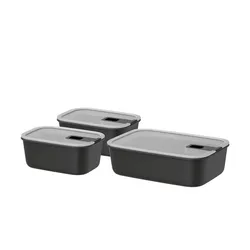 Mepal Frischhaltedosen-Set  Easyclip 2.0 , Kunststoff , Maße (cm): B: 14,1 H: 14,2