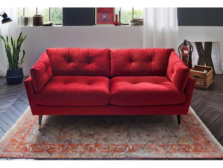 OTTO home 2,5-Sitzer Japan, mit Fuß in Holz-Metallkombination, frei im Raum stellbar