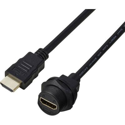 Buchse, Stecker TC-13543676 TC-E13T-FH4-PWF/MH4-NWA-0.5PV-S Wasserdichtes Kunststoffkabel TRU COMPONENTS Inhalt: 1 St.