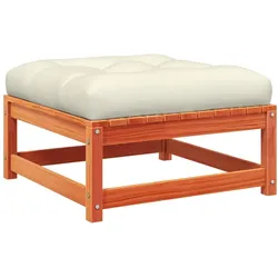 vidaXL Gartenhocker mit Kissen Wachsbraun Massivholz Kiefer