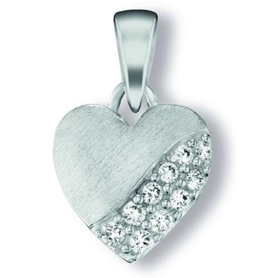 Kettenanhänger ONE ELEMENT "Zirkonia Herz Herz Anhänger aus 925 Silber", silber, Schmuckanhänger, Damen, Silber 925 (Sterlingsilber), Kettenanhänger, Herzanhänger – Ausdruck von Liebe, perfekt zum Verschenken