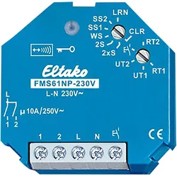 Eltako, Aktor, FMS61NP-230V Funkaktor Multifunktions-Stromstossschalter UP 1+1 Schliesser 10A/250V AC (Schaltaktor)