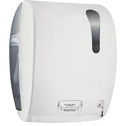 Handtuchrollenspender Marplast Easypaper weiß mit Autocut-Funktion und formschönem Design