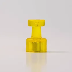 1 Set - Magnetpins, ø = 10 mm, zu 10 Stück im Set gelb, Kunststoff, Neodym