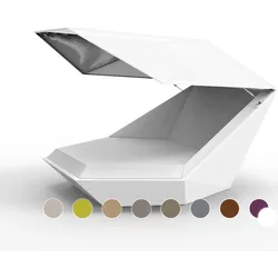 Vondom »FAZ« Outdoor Daybed inkl. Sonnenblende Basic matt / Pistachio mit Bezug Silvertex Pistachio 5008 / Bronze 5048