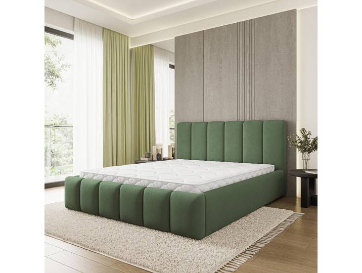 Masseno Polsterbett ATTORA SR 180x200 cm, Polsterbett mit Bettkästen - Grün, SORO 72