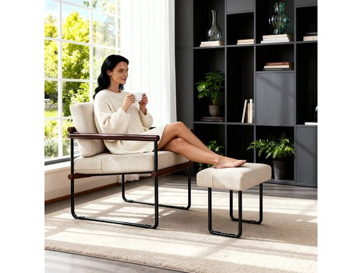 Fauteuil de chambre à coucher décontracté, chaise de bureau pour ordinateur, canapé individuel, siège confortable pour salon, chaise longue, mobilier nordique