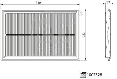 Febi Bilstein Luftfilter 1007528 Filtereinsatz 23mm Für Wey