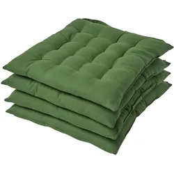 STUHLKISSEN 4er-Set olivgrün 40/40/6,5 cm