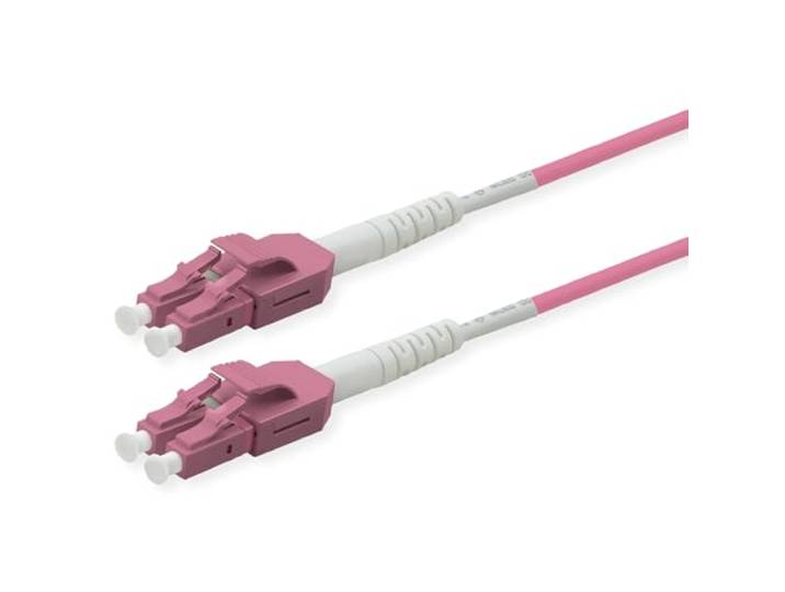 ROLINE LWL-kabel duplex 50/125µm OM4, LC/LC, UNIBOOT, violet, 7 m