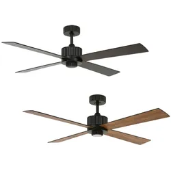 Gleichstrom Deckenventilator Newport Schwarz mit LED