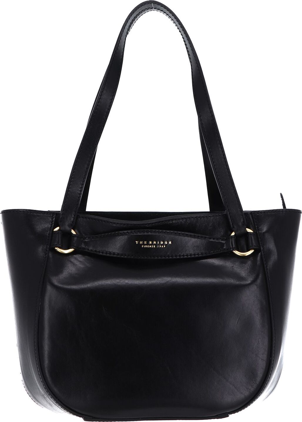 THE BRIDGE Bettina Shopping Bag Nero / Oro
