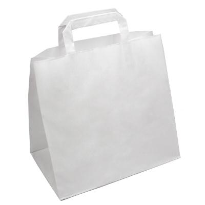 DayBays 100 Stk. Papiertüten 26+17x25 cm weiß mit Flachhenkel