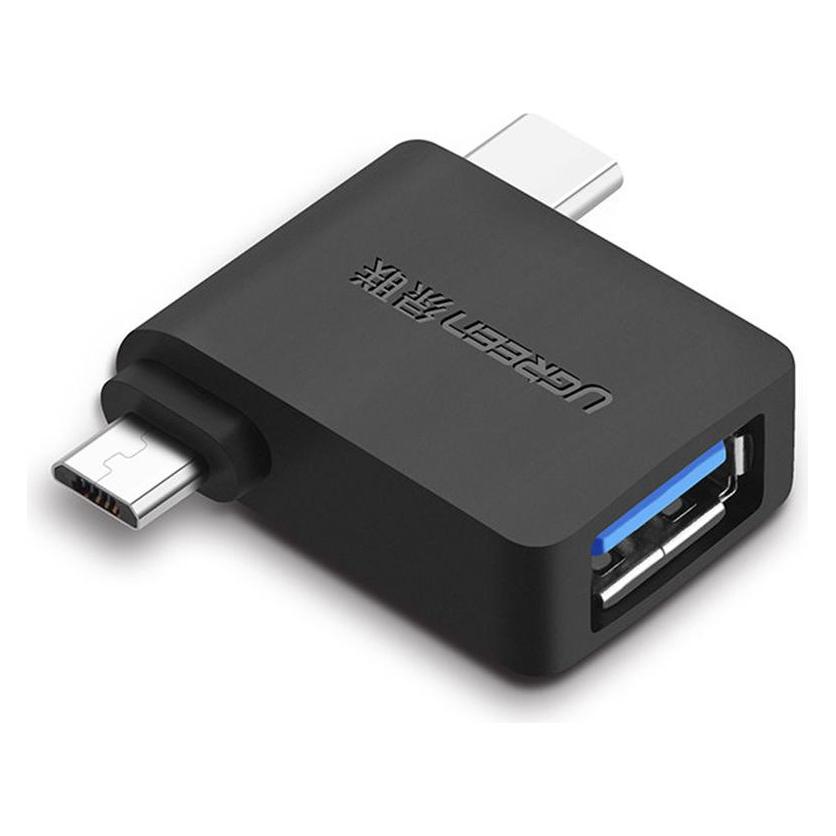 Ugreen Micro USB + USB-C zu USB-A 3.0 Adapter (Micro USB, USB-C) (30453)