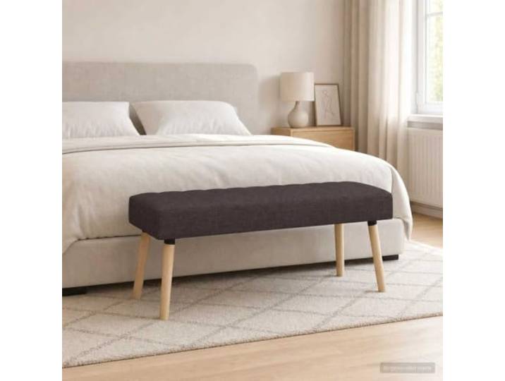 GBCDSWBR Bank, Polsterbank aus Stoff, Sitzbank mit Kanälen, 110x40x46 cm Massivholz-Beine, Schaumstoffpolsterung, für Schlafzimmer & Flur