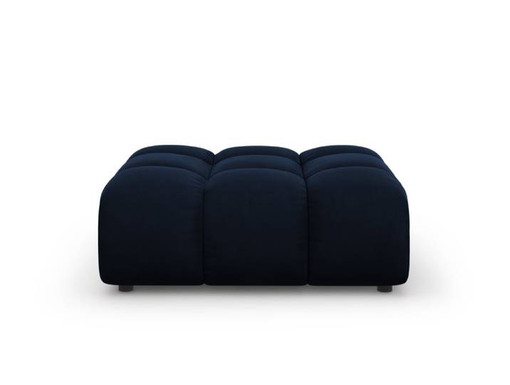 Pouf en velours bleu roi