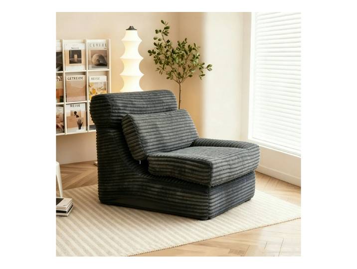 OKWISH Sofa Loungesessel Polsterstuhl, 2-in-1 Sitz- und Liegelösung, vielseitiger Relaxstuhl