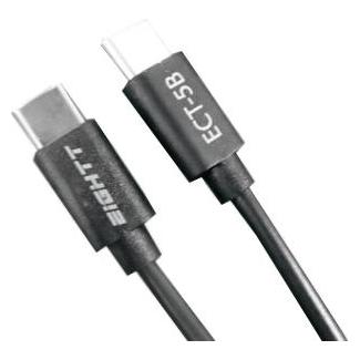 Eightt cable usb-c a usb-c 1metro trenzado nylon negro (1 m) (ECT-5B)
