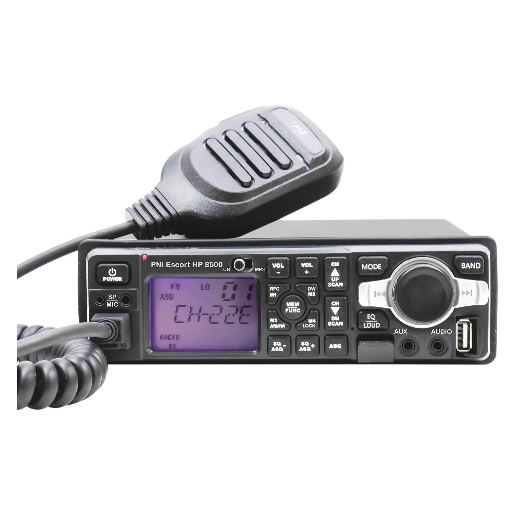 PNI CB-Funkgerät und MP3-Player Escort HP 8500 ASQ inklusive Kopfhörer mit Mikrofon (HP8500)