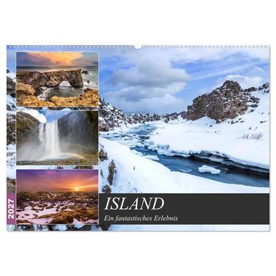 ISLAND Ein fantastisches Erlebnis (Wandkalender 2027 DIN A2 quer), CALVENDO Monatskalender