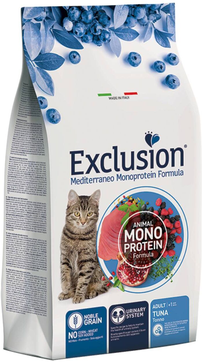 Exclusion Mediterraneo Monoproteico Noble Grain Cat Adult Tonno per Gatti Adulti 1,5 Kg