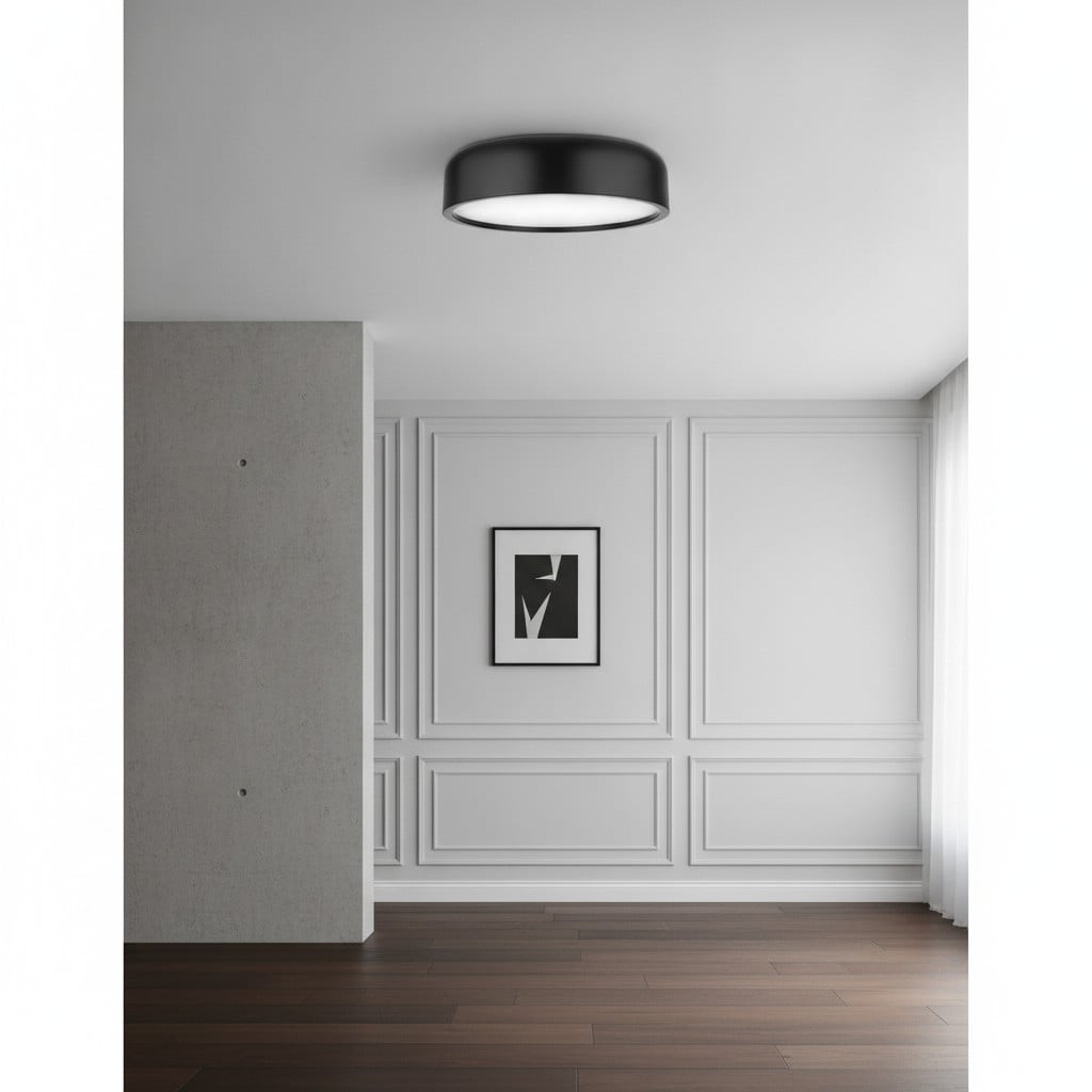 Lyora Design plafondlamp Perleto zwart rond Ø 35 cm