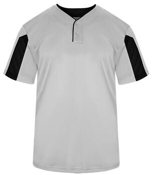 Alleson Athletic 7976 Striker Placket in White/Black size 4XL   Polyester 797600, BG7976