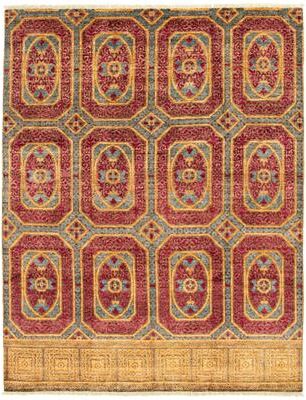 Ecarpetgallery "Hand-knotted Shalimar Burgundy Wool Rug - 8'1"" x 10'4""/8'1 x 10'4"