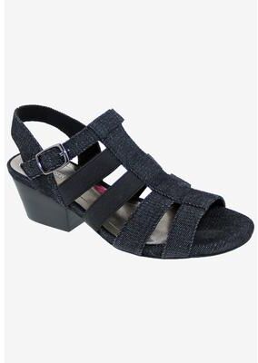 Women's Wish Sandal by Ros Hommerson in Black Denim (Size 10 1/2 M)