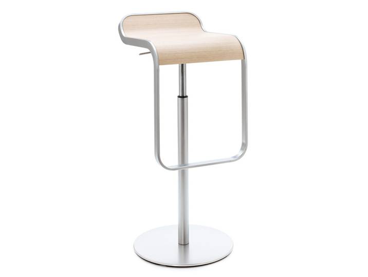 Tresenhocker Lem Lapalma silber, Designer Shin, Tomoko Azumi, 37x74-87x42 cm