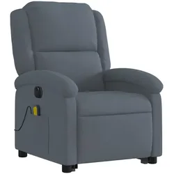 vidaXL Massagesessel mit Aufstehhilfe Elektrisch Dunkelgrau Samt