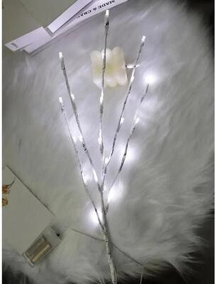 Uplifted Goods Battery Operated Decorative Birch Branch Lights For Festive Decor cold White 20led