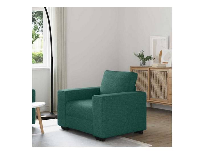 LuxusKollektion Loungesofa Sofa Modern Extra Tiefe Sitze Dunkelgrün Stoff Kissen 60 cm Dunkelgrün