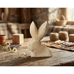 Deko-Hase Beron aus Holz – Handgefertigte Osterfigur 30 cm
