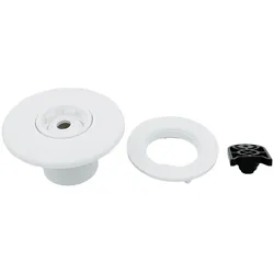 Flotide Verstellbare Einlaufdüse ABS 50 mm 2" Klebemuffe Außengewinde Weiß 14 mm Düse