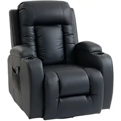 MASSAGESESSEL Kunstleder Stahl Schwarz