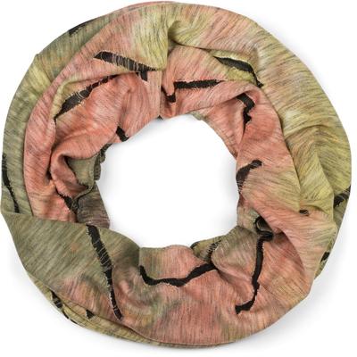 Loop STYLEBREAKER "Loop Schal Destroyed Batik Farbverlauf", Damen, grün (oliv, rose), Obermaterial: 50% Viskose CV. 50% Polyester PES., Modisch, Modetücher Loop